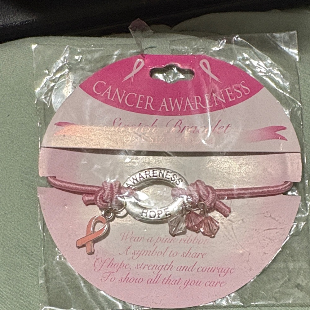 Pink Cancer Awareness Bracelet